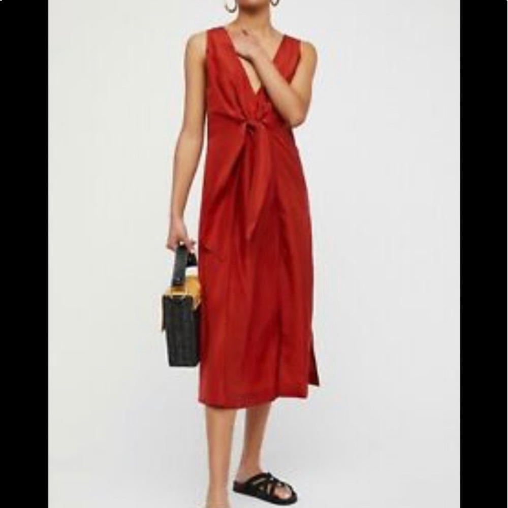 Free People Mumbai Nights red silk dress
